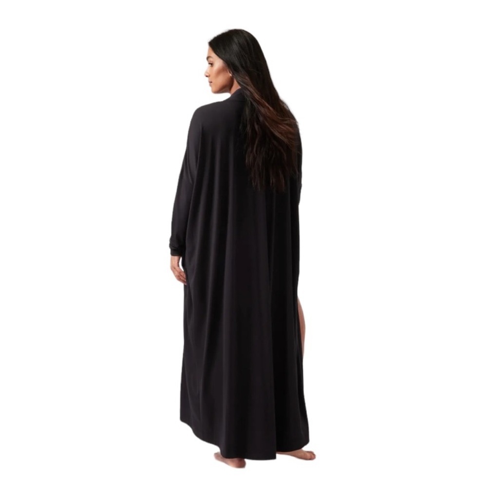 Athleta Modal Full Length Robe Lounge Black S/M - Picture 3 of 14
